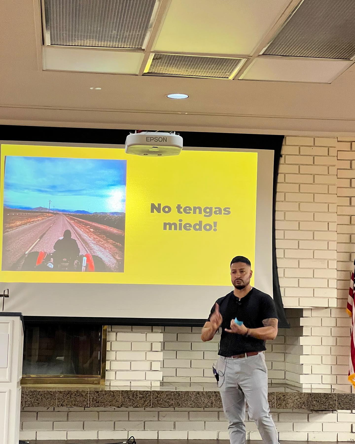 Alex Gutierrez presenting to a community group